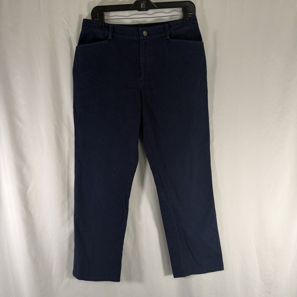 Lauren Ralph Lauren Pants Women's 8 Blue Chino Cotton Blend Mid Rise